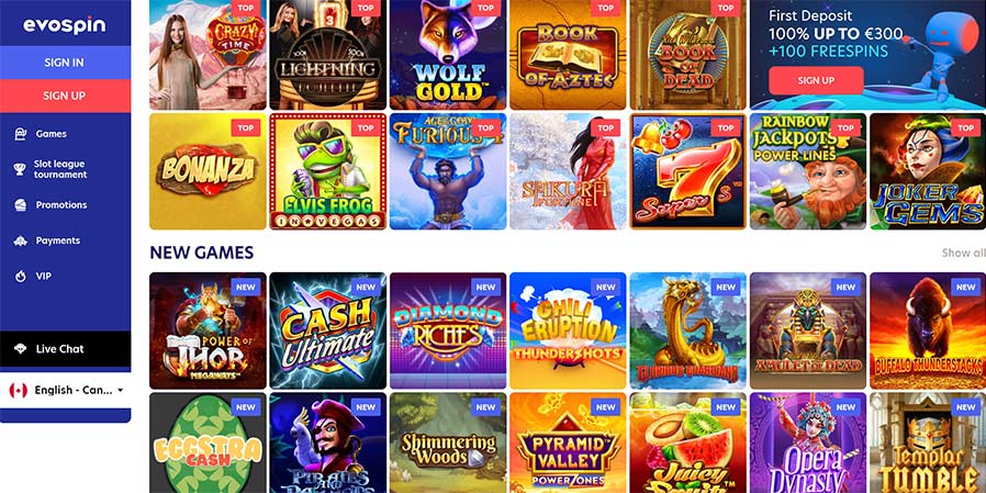 EvoSpin Casino – Your Chance to Win Big with €1000 Bonus and 100 Free Spins!
