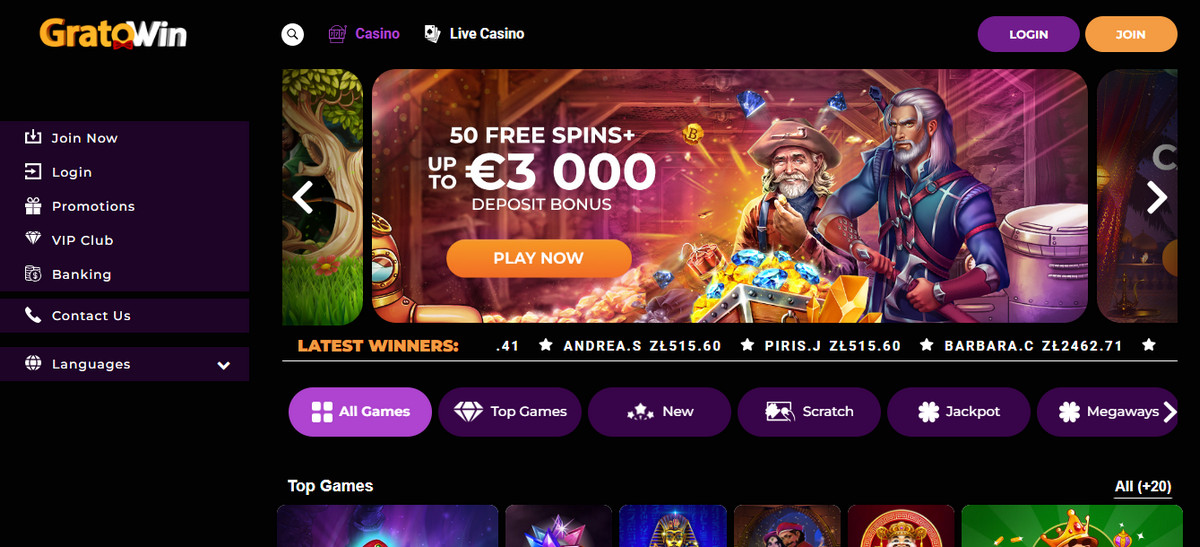 Gratowin’s 50 Free Spins and 3000 EUR Bonus: Your Ticket to a Winning Streak!
