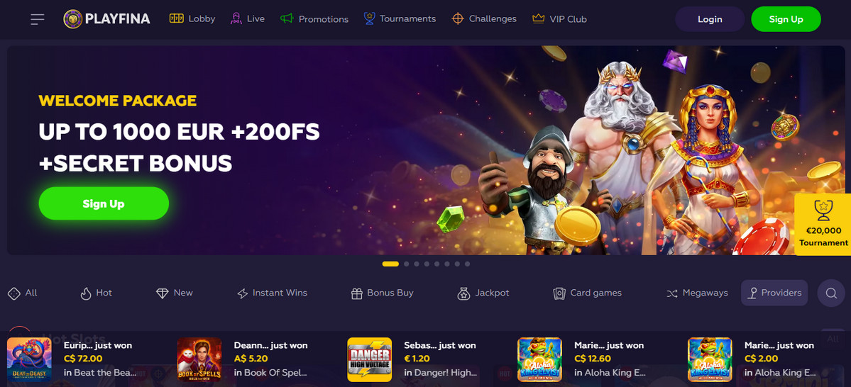 Ready for a Thrilling Experience? Get 200 Free Spins and €1000 Bonus at Playfina
