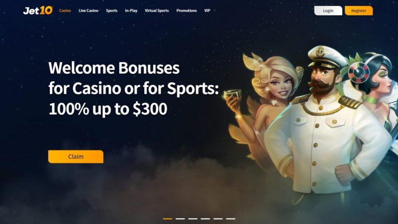 Enter a World of Excitement: Jet10 Casino Offers a 100% Welcome Bonus up to $300!