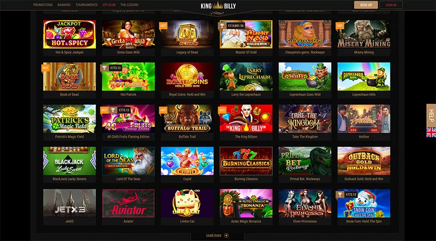 KingBilly Casino Royalty: Get €2500 Welcome Bonus Package + 250 Free Spins!